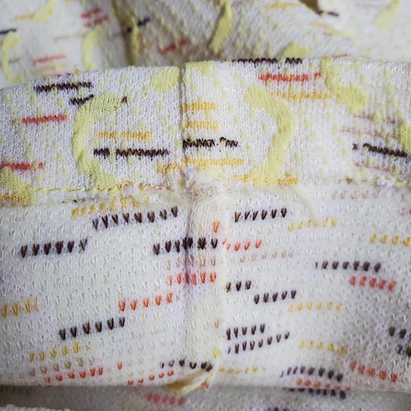 VTG 60s Polyester Ladies Slacks Yellow Swizzle Pattern By Miss Holly Sz Small - Picture 6 of 7